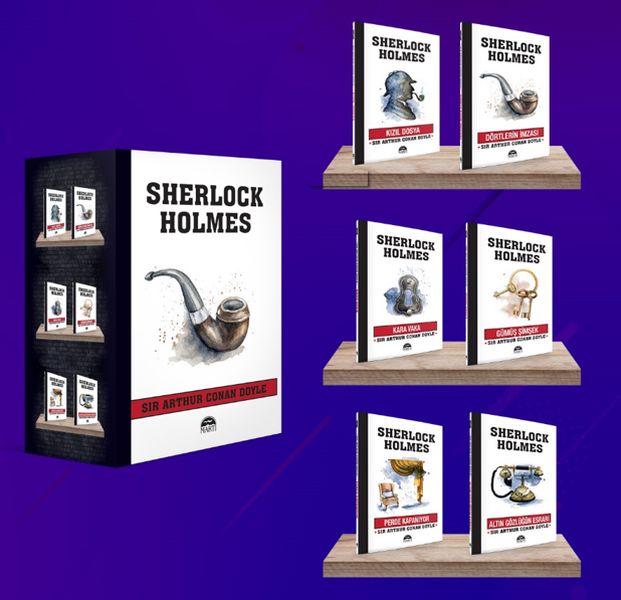 Sherlock Holmes  Pipo 6 Kitap Kutulu Set