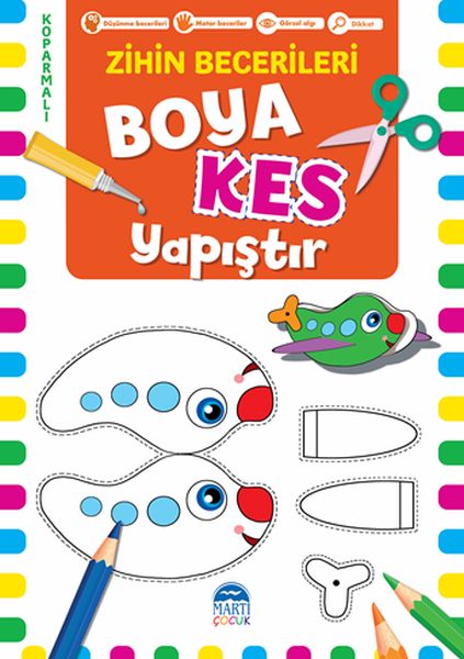 Boya Kes Yapıştır – Zihin Becerileri 4 Yaş