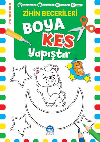 Boya Kes Yapıştır  Zihin Becerileri 6 Yaş