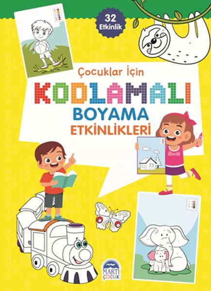 Çocuklar İçin Kodlamalı Boyama Etkinlikleri  Sarı  32 Etkinlik