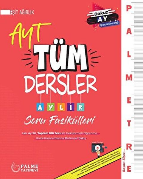 Palmetre AYT Eşit Ağırlık Tüm Dersler Aylık Çalışma Fasikülleri