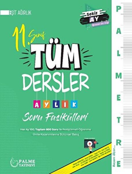 Palmetre 11 Sınıf Eşit Ağırlık Tüm Dersler Aylık Çalışma Fasikülleri