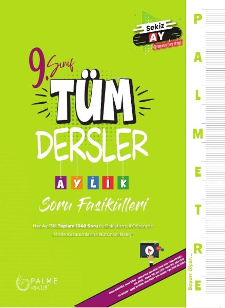 Palmetre 9 Sınıf Tüm Dersler Aylık Çalışma Fasikülleri