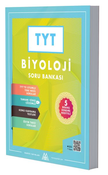 Marsis Yayınları TYT Biyoloji Soru Bankası 5 Deneme HediyeliVideo Çözümlü