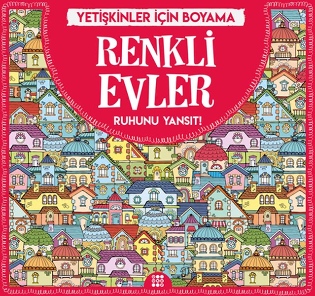 Renkli Evler  Yetişkinler İçin Boyama