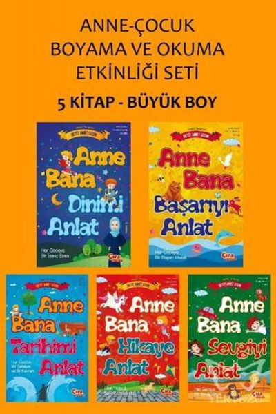 AnneÇocuk Boyama ve Okuma Etkinliği Seti 5 Kitap Takım