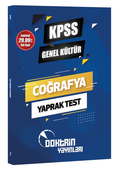 Doktrin Yayınları 2023 KPSS Genel Kültür Coğrafya Yaprak Test