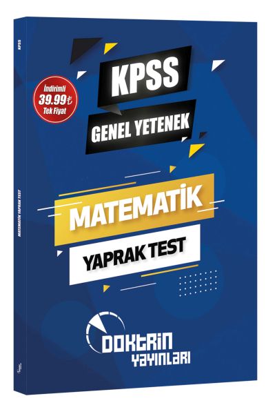 Doktrin Yayınları 2023 KPSS Genel Yetenek Matematik