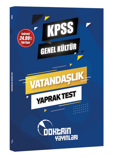 Doktrin Yayınları 2023 KPSS Genel Kültür Vatandaşlık Yaprak Test