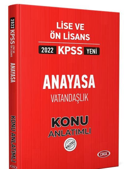 Data 2022 KPSS Lise ve Ön Lisans Anayasa Vatandaşlık Konu Anlatımlı