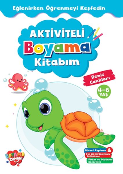 Aktiviteli Boyama Kitabı Deniz Canlıları