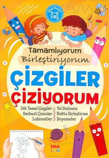 Tamamlıyorum Birleştiriyorum Çizgiler Çiziyorum 56 Yaş