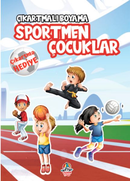 Çıkartmalı Boyama  Sportmen Çocuklar