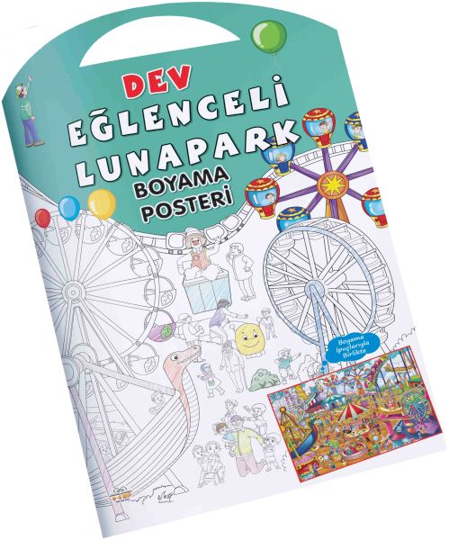 Eğlenceli Lunapark Dev Boyama Posteri