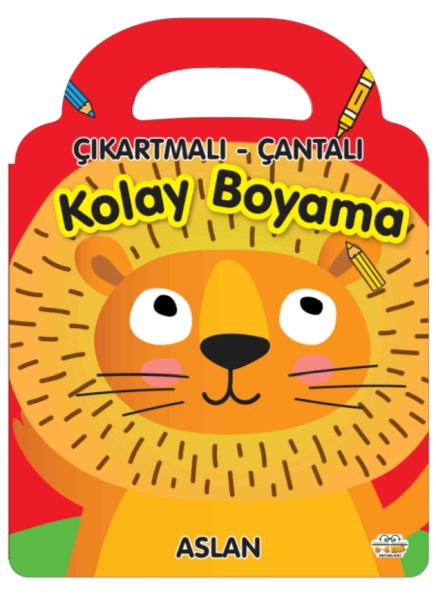 Aslan  ÇıkartmalıÇantalı Kolay Boyama