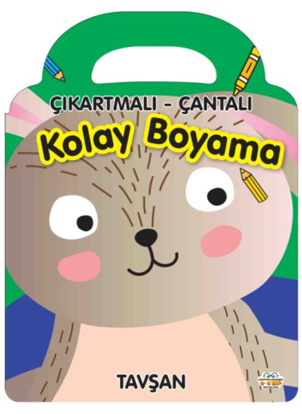 Tavşan  ÇıkartmalıÇantalı Kolay Boyama