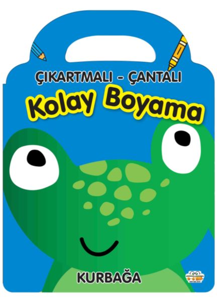 Kurbağa  ÇıkartmalıÇantalı Kolay Boyama