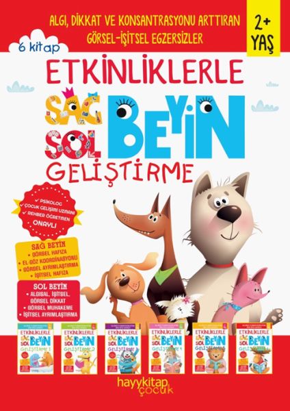 Etkinliklerle Sağ Beyin Sol Beyin Geliştirme 2+ Yaş 6’lı Set