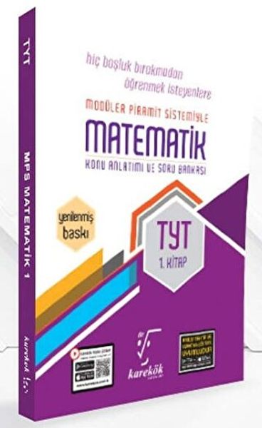 Karekök Yayınları TYT Matematik MPS Konu Anlatımı Soru Bankası 1 Kitap