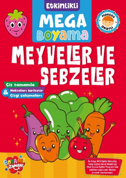 Etkinlikli Mega Boyama  Meyveler ve Sebzeler