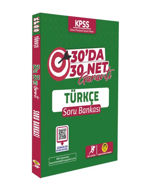 Tasarı Yayınları KPSS Türkçe 30 da 30 Net Garanti Soru Bankas