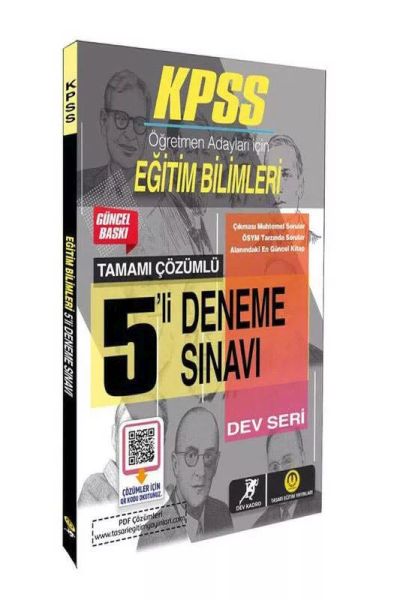 Tasarı 2024 KPSS Dev Kadro  Eğitim Bilimleri 5 Deneme