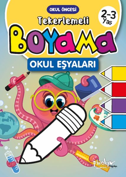 Tekerlemeli Boyama Okul Eşyaları 23 Yaş