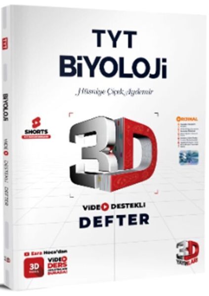 3D Yayınları TYT Biyoloji Video Destekli Defter