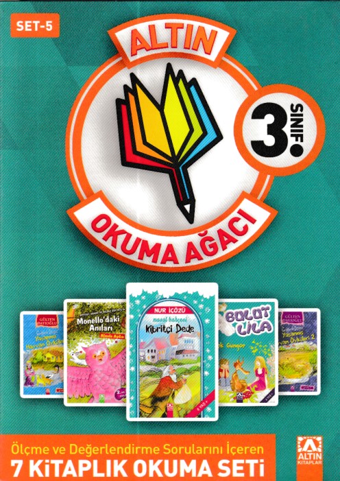 Altın Okuma Ağacı  3 Sınıf Set 5 Koyu Yeşil Kapak