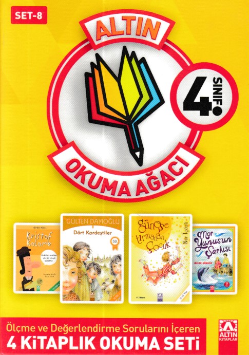 Altın Okuma Ağacı  4 Sınıf Set 8 Sarı Kapak