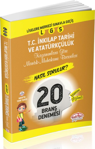 Editör 8 Sınıf LGS İnkılap Tarihi veAtatürkçülük Çözümlü 20 Deneme