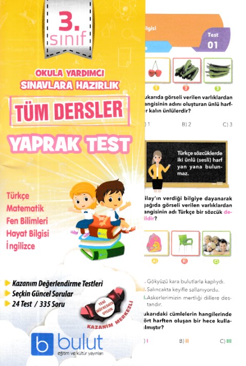 Bulut 3 Sınıf Tüm Dersler Yaprak Test