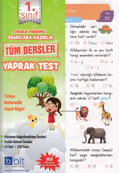 Bulut 1 Sınıf Tüm Dersler Yaprak Test Yeni