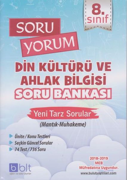 Bulut 8 Sınıf Soru Yorum Din Kültürü ve Ahlak Bilgisi Soru Bankası