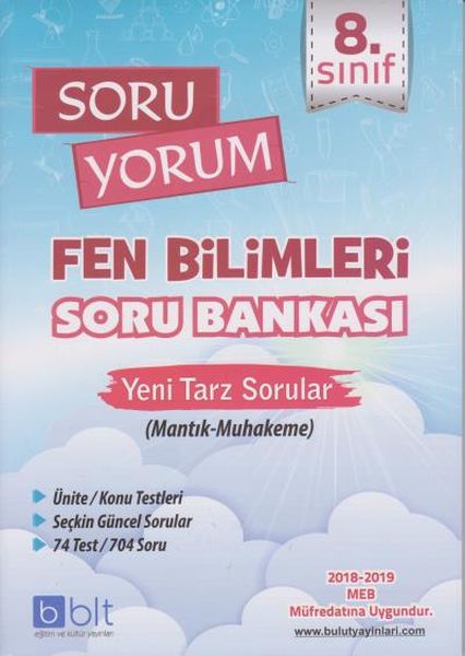 Bulut 8 Sınıf Soru Yorum Fen Bilimleri Soru Bankası