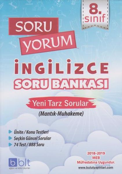 Bulut 8 Sınıf Soru Yorum İngilizce Soru Bankası