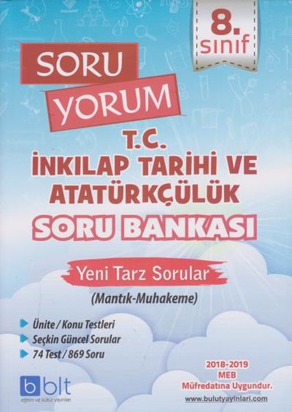 Bulut 8 Sınıf Soru Yorum TC İnkılap Tarihi ve Atatürkçülük Soru Bankası