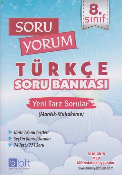 Bulut 8 Sınıf Soru Yorum Türkçe Soru Bankası