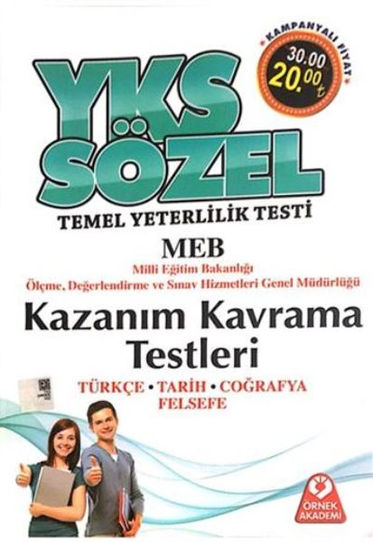 Örnek Akademi YKSTYT Sözel Kazanım Kavrama Testleri