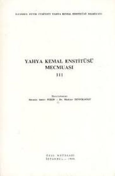 Yahya Kemal Enstitüsü Mecmuası 3 Cilt