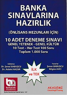 Banka Sınavlarına Hazırlık  Ön Lisans Mezunları İçin 10 Adet Deneme Sınavı