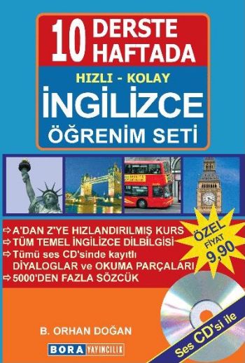 10 Derste 10 Haftada Hızlı Kolay İngilizce Öğrenim Seti