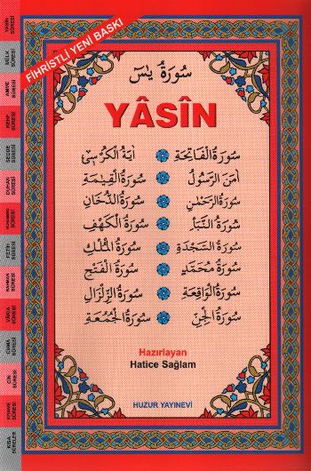 Orta Boy Bilgisayar Hattı Kolay Okunan Arapça Fihristli Yasini Şerif Kod 025