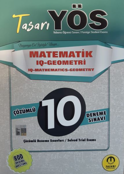 YÖS IQ MatematikGeometri 10 Deneme Sınavı Çözümlü  Tasarı Yayınları