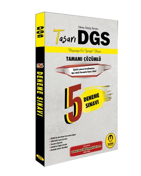 Tasarı DGS Tamamı Çözümlü 5 Deneme Sınavı Yeni