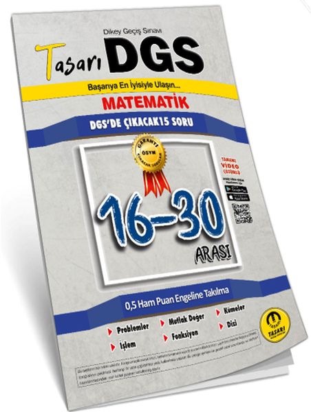 Tasarı DGS Matematik 1630 Arası Garanti Soru Kitapçığı Yeni