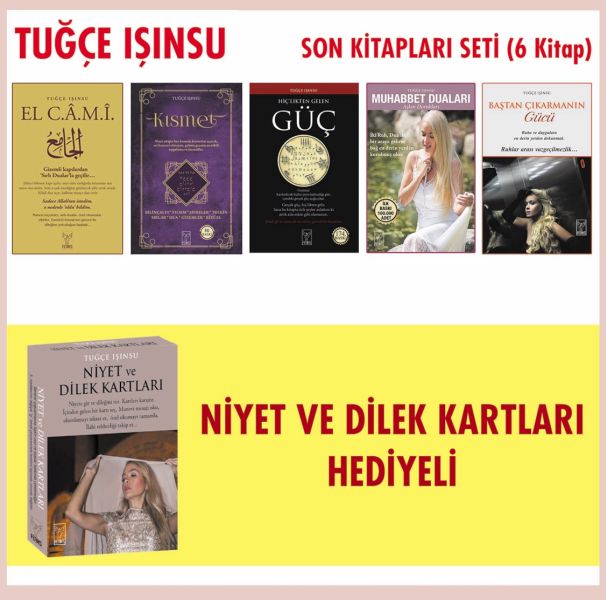 Tuğçe Işınsu Son Kitapları Seti 5 Kitap  Niyet ve Dilek Kartları Hediyeli